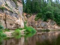 Sandstone cliffs in the evening light Royalty Free Stock Photo